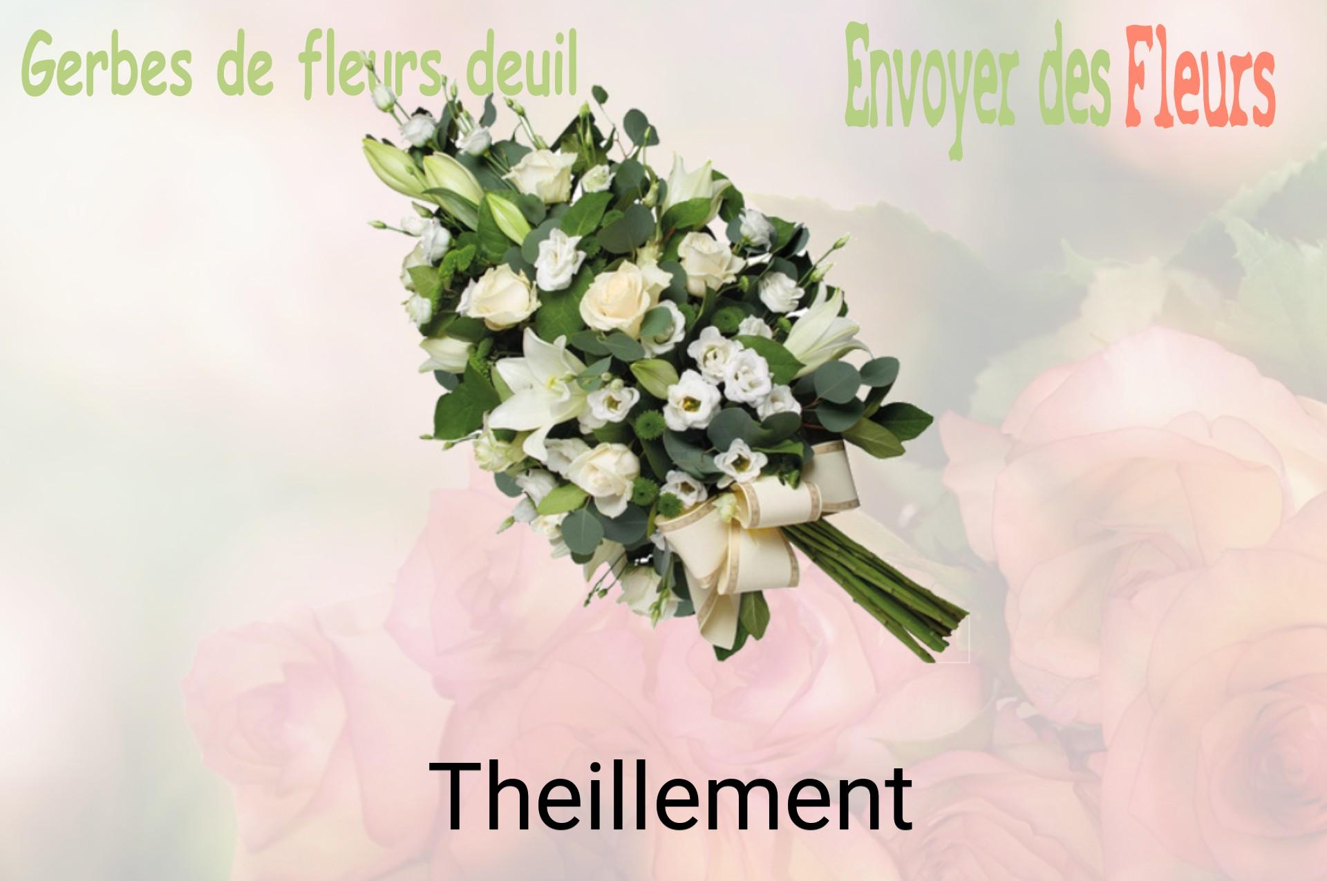 Gerbe de fleurs de deuil livrée à Theillement